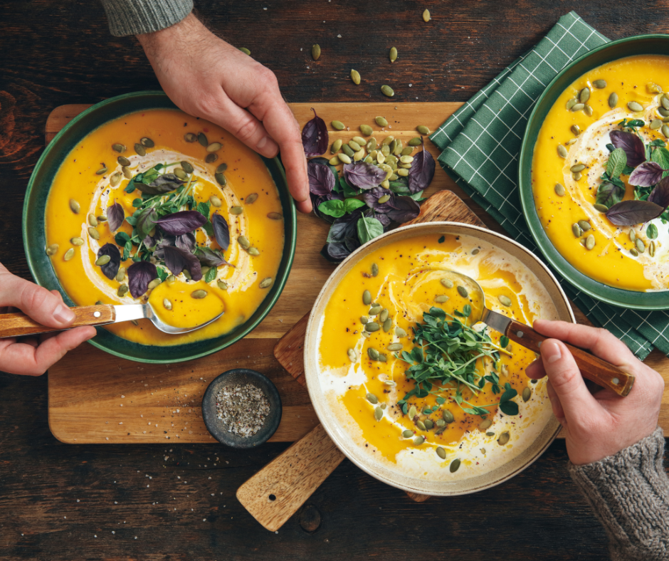 Fall in Love with the Autumnal Bliss of this Pumpkin Soup
With a bowl of this nutraMetrix MycoAdapt® Pumpkin Soup, you're not only indulging in a delicious seasonal delight but also nourishing your body with the powerful benefits of adaptogenic mushrooms. Each spoonful is a journey into warmth and well-being. Enjoy the cozy embrace of fall! 
